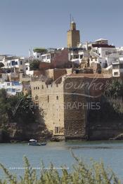 Image du Maroc Professionnelle de  La kasbah des Oudaïas de Rabat est une magnifique petite forteresse surplombant l'embouchure du fleuve Bouregreg érigée par les Almoravides pour lutter contre les tribus Berghouatas, elle séduit par sa quiétude et sa lumière.  Jeudi 6 Octobre 2011. (Photo / Abdeljalil Bounhar)
